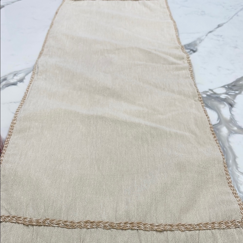 Pier 1 Coastal Embroidered Table Runner - Cream and Blue - Picture 4 of 10